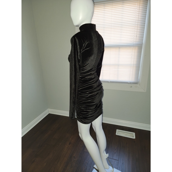 Sexy Bodycon Velvet Mini Dress Women Size M Women - Picture 4 of 5